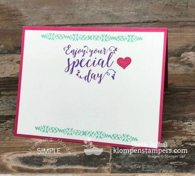 Cardmaking tips with Jackie Bolhuis Klompen Stampers