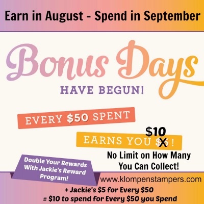 Bonus Days! Earn $10 for Every $50 You Spend