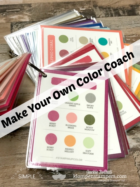 Make your own stampin up color coach with Jackie Bolhuis
