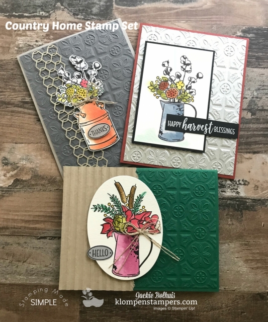 Add texture to your handmade cards quickly and easily. Jackie Bolhuis, Stampin' Up! Demonstrator
