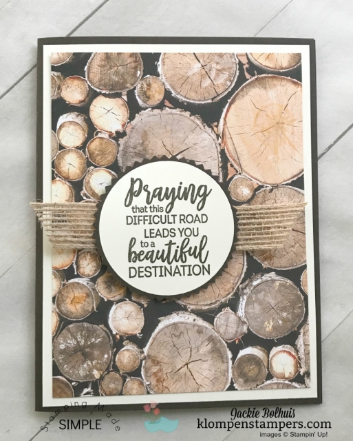 How to make a greeting card with paper by Jackie Bolhuis, Klompen Stampers