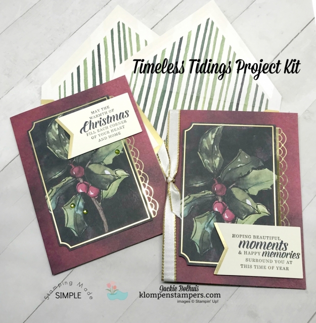 Learn how to make these DIY Christmas Cards with Jackie Bolhuis, Klompen Stampers