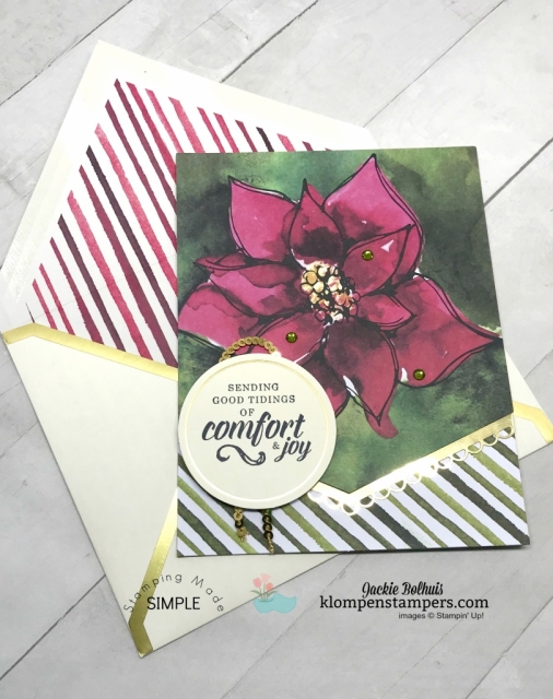 Learn how to make a stack of DIY Christmas Cards with Jackie Bolhuis, Klompen Stampers