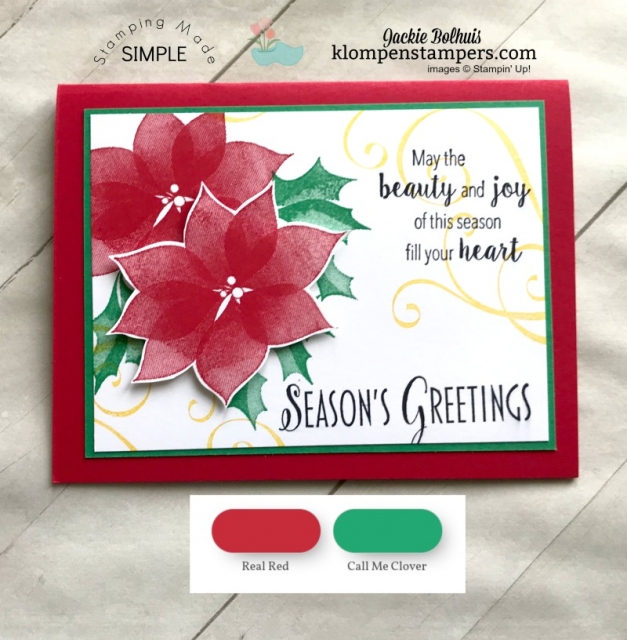 Christmas Cards with Real Red and Call Me Clover color combinations