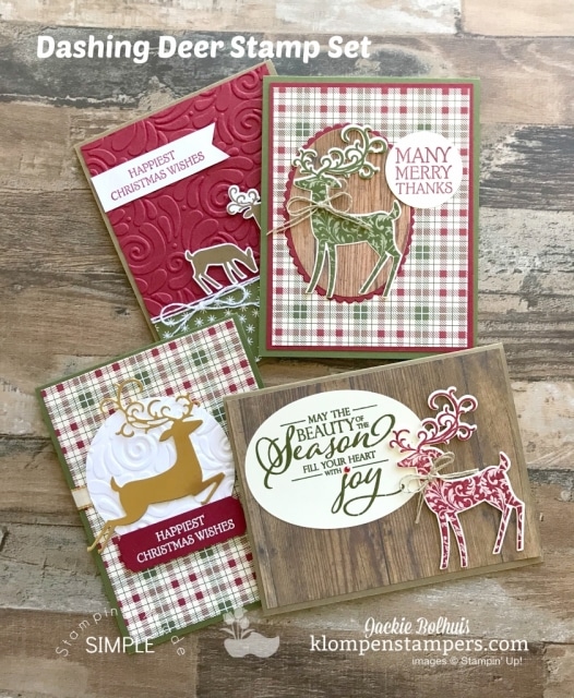 Handmade-Cards-With-Dashing-Deer-Stampin-Up