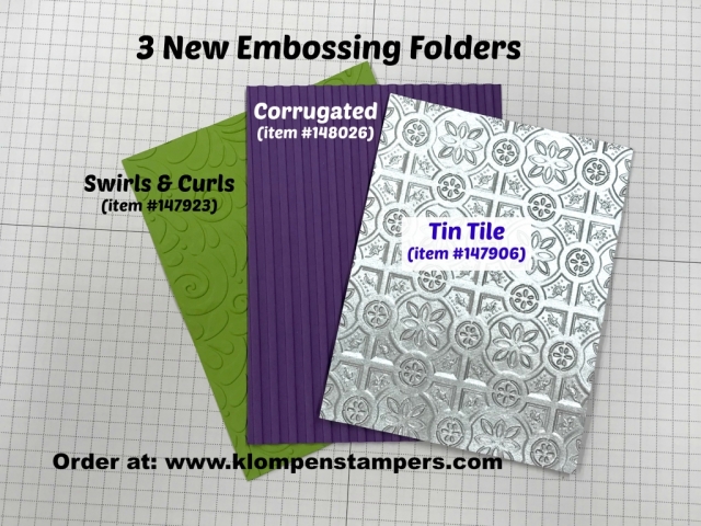 New embossing folders in the Stampin' Up! 2018 Holiday Catalog