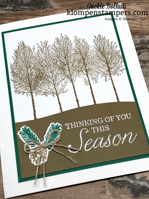 Card Tutorial with Jackie Bolhuis. Need quick greeting card design ideas for masculine cards? I've several to share with you today and even more ideas in the blog archives! #cardmaking #stampinupcards #jackiebolhuis #klompenstampers