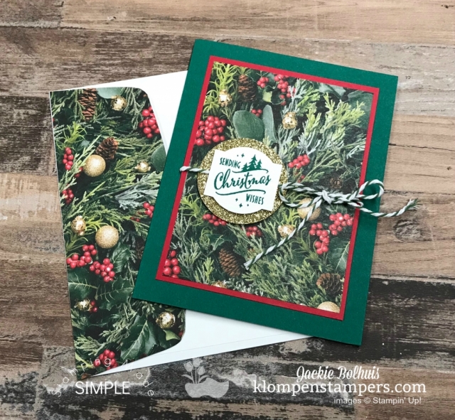 Holiday Cards with Matching Envelopes! Jackie Bolhuis has a video tutorial showing you step by step how to create these 6 Christmas cards with matching envelopes, stamped sentiments, and lots of tips & tricks. Make these handmade cards in under 1 hour. #christmascards #greetingcards #cardmaking #klompenstampers #JackieBolhuis