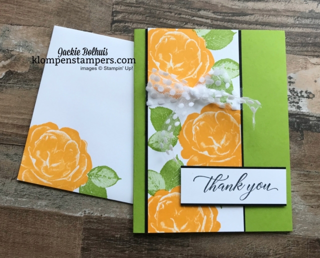 Any Occasion Cards made quick, easy, & beautifully. Join Jackie Bolhuis with Klompen Stampers for this step by step card making tutorial. #greetingcards #cardmaking #stampinupcards #jackiebolhuis #klompenstampers
