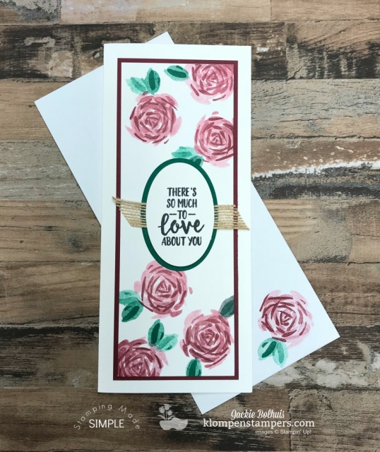 DIY Cardmaking: Size Options and Samples to share-Numerous cards made with one stamp set but different cuts for sizing. Follow me in this step by step video tutorial. Other handmade card ideas on the blog. www.klompenstampers.com #cardmaking #greetingcards #stampinupcards #jackiebolhuis #klompenstampers