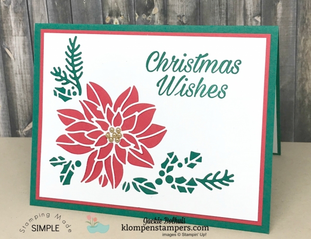2 Ways to Use the Same Die in Cardmaking- Jackie Bolhuis teaches you 2 ways to use the same die to make 2 different handmade cards. Lots of die cutting tips and tricks offered too. For tutorial and other cardmaking ideas visit www.klompenstampers.com- Look for the November 9, 2018 post. #cardmaking, #greetingcards, #christmascards, #jackiebolhuis, #klompenstampers,