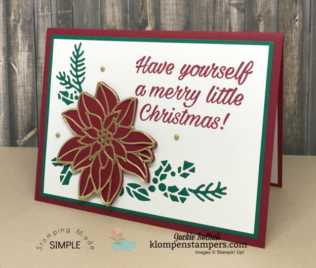 2 Ways to Use the Same Die in Cardmaking- Jackie Bolhuis teaches you 2 ways to use the same die to make 2 different handmade cards. Lots of die cutting tips and tricks offered too. For tutorial and other cardmaking ideas visit www.klompenstampers.com- Look for the November 9, 2018 post. #cardmaking, #greetingcards, #christmascards, #jackiebolhuis, #klompenstampers,