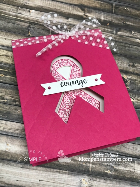 Encouragement Card & Thinking of you Card Video Tutorial with Jackie Bolhuis. -www.klompenstampers.com-October 24, 2018 post. Learn how to make this window card as well as find plenty of other card making design ideas! #cardmaking #greetingcards #stampinupcards #jackiebolhuis #klompenstampers