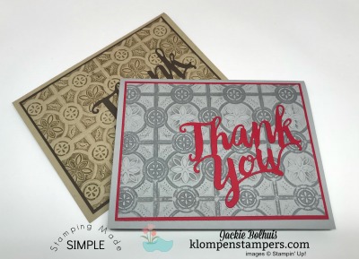 Thank You Card Made with Ink + Embossing Folder