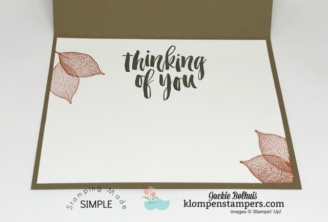 Stamped Greeting on the inside of a masculine handmade card
