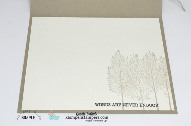 Handmade Card Inside Sentiment