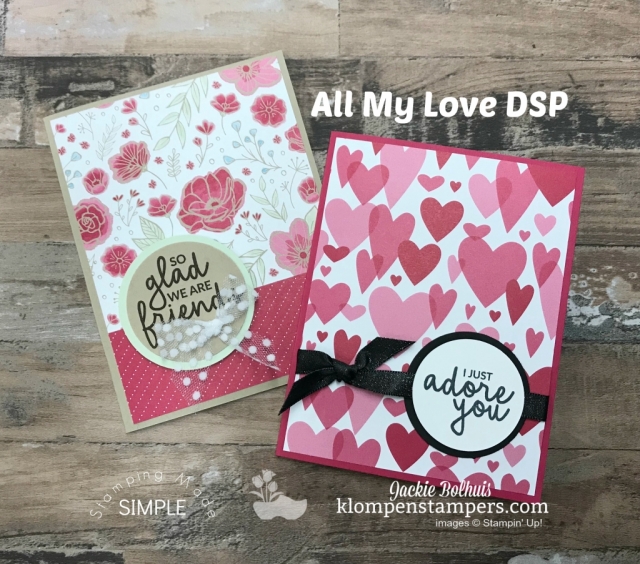 Stampin Up Designer Paper Pack All My Love Stampin Up Designer Paper Pack All My Love