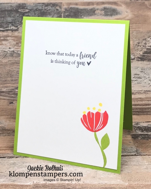 Greeting Card Saying on Handmade Card