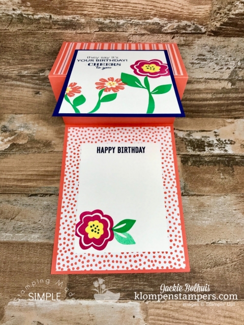 Happy Birthday Stamped on the Inside of a Fun Fold Card Happy Birthday Stamped on the Inside of a Fun Fold Card