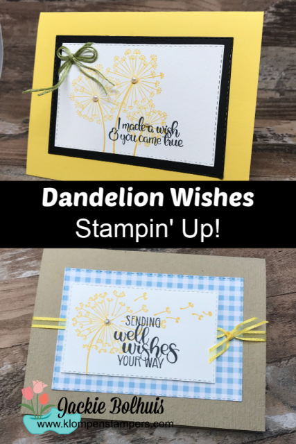 Greeting Card Image for Pinterest Dandelion Handmade Card