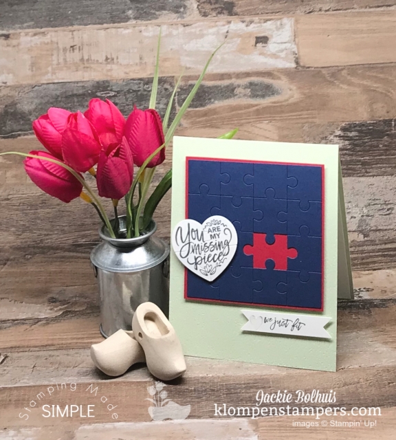 Greeting Card Featuring the Stampin' Up! Love You to Pieces Bundle 