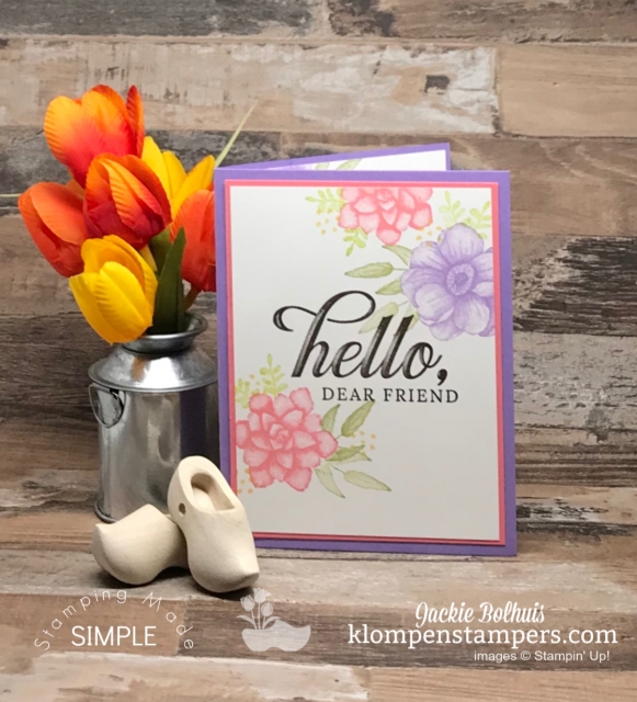 Thinking of You Card with Purple and Pink Flowers and Green Leaves Thinking of You Card with Purple and Pink Flowers and Green Leaves