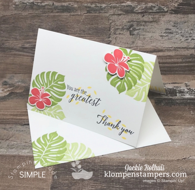 Handmade-Thank-You-Card-with-Green-Palm-Leaves-and-Tropical-Flowers Handmade-Thank-You-Card-with-Green-Palm-Leaves-and-Tropical-Flowers