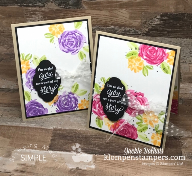 Easy-and-Beautiful-Handmade-Card-with-Purple-and-Pink-and-Yellow-Flowers