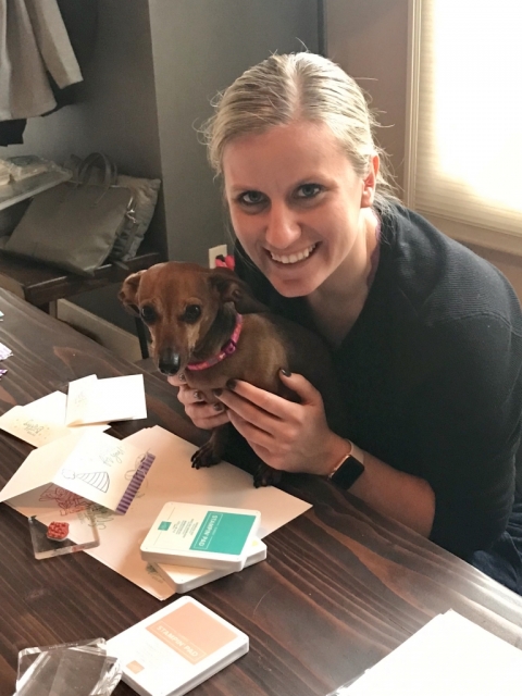 Stampin Up Handmade Cards with Jami and my granddog Sage