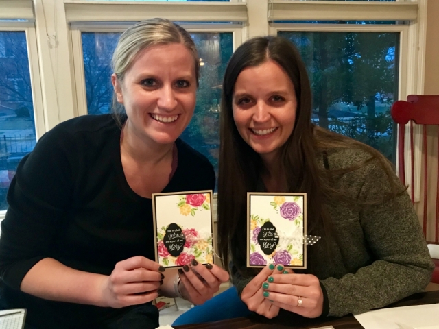 My-Daughters-Holding-Their-Handmade-Cards-in Purple-and-Pink-Flowers