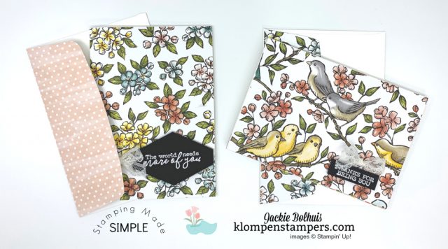 Handmade-Notecards-Made-With-Stampin-Up-Bird-Ballad-Designer-Paper Handmade-Notecards-Made-With-Stampin-Up-Bird-Ballad-Designer-Paper