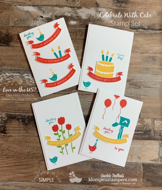 Birthday-Card-Ideas-with-Celebrate-With-Cake-Stamp-Set