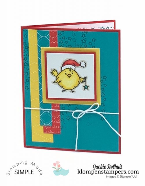Coloring-Adorable-Greeting-Cards-Handmade-Christmas-Card-Bird-in-Santa-Hat