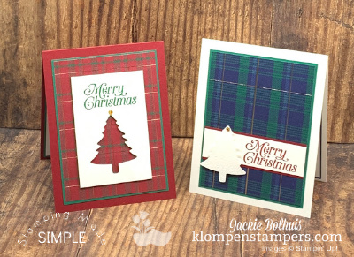 Simple-christmas-card-making-with-pine-trees-and-plaid-paper