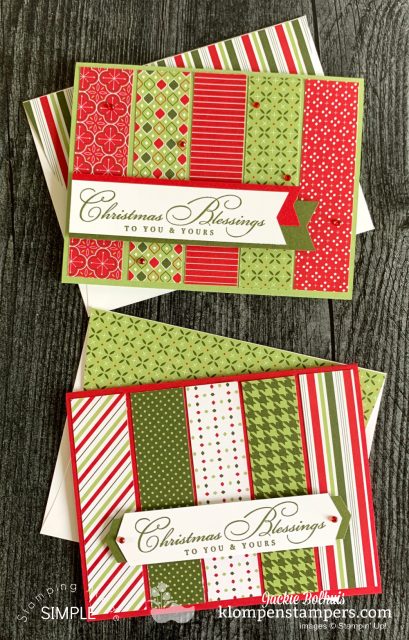 A simple card layout makes it easy to create Christmas cards. 