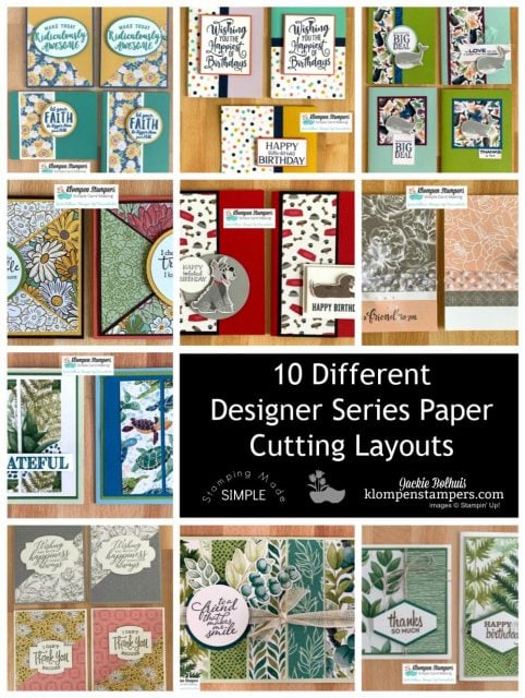 10 card making layouts in one tutorial