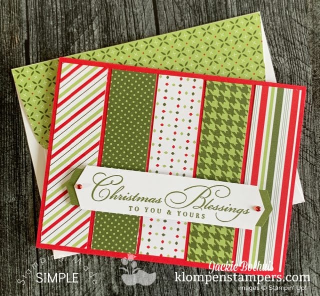 Since you're saving time with the simple card layout make a matching envelope to complete the look