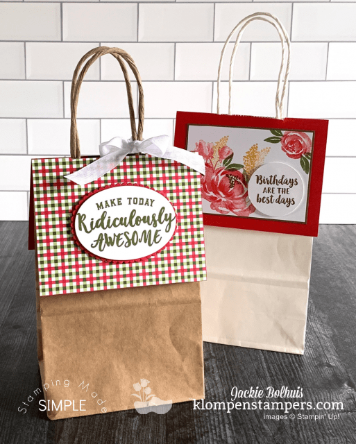 I like how these no peek gift bags can be used for Birthday's too!