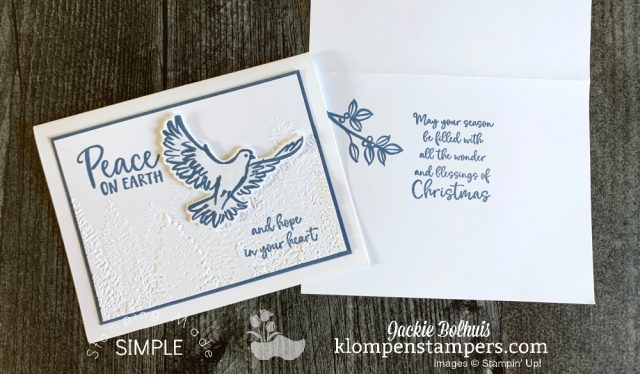 Monochromatic Christmas cards that use minimal card making supplies but turn out beautiful.