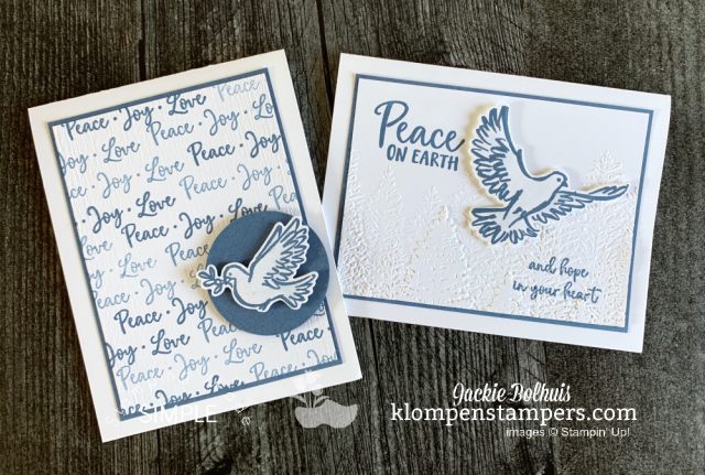 Monochromatic Christmas cards are easy to make and a time saver.