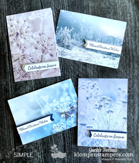These creative note cards can be made quickly with a pack of note cards and envelopes by Stampin' Up!