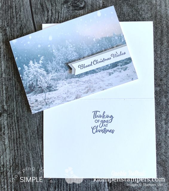 Need some creative note cards to send out this Christmas? The Feels Like Frost designer paper is the star of these cards.