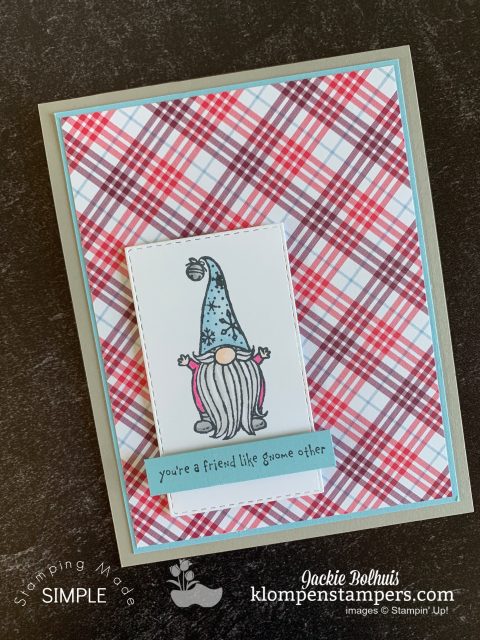 I love the Gnome for the Holidays stamp set for DIY Christmas cards that are cute.