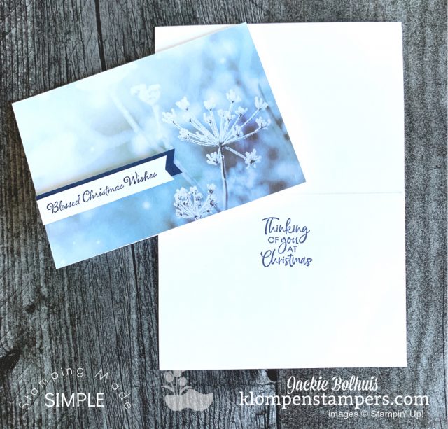 The Feels Like Frost designer paper by Stampin' Up! makes creative note cards that are beautiful.