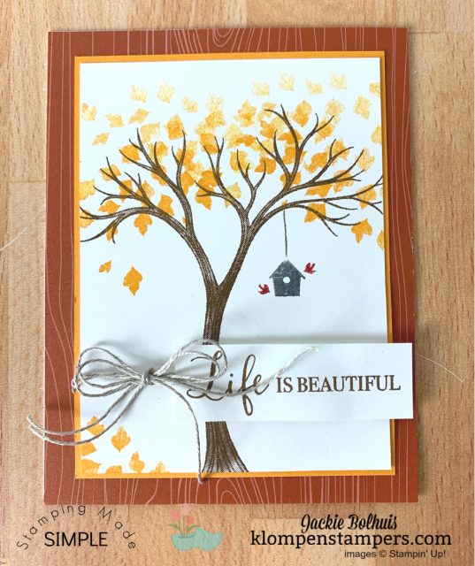 Make easy fall cards with Life is Beautiful stamp set by Stampin' Up!
