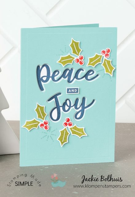 This Christmas card is simple to make.