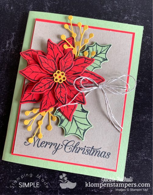 Poinsettia Cards like this just use die cut layers for beautiful cards.
