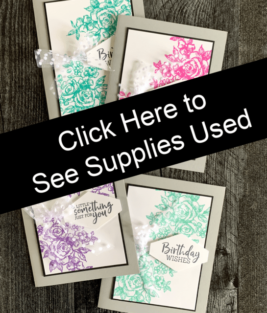 Click here for supplies used on these simple cards.