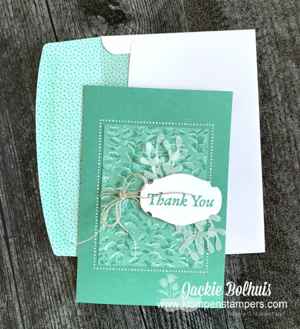 Happy Thought by Stampin' Up! allows you to use any current craft punch for the greeting.