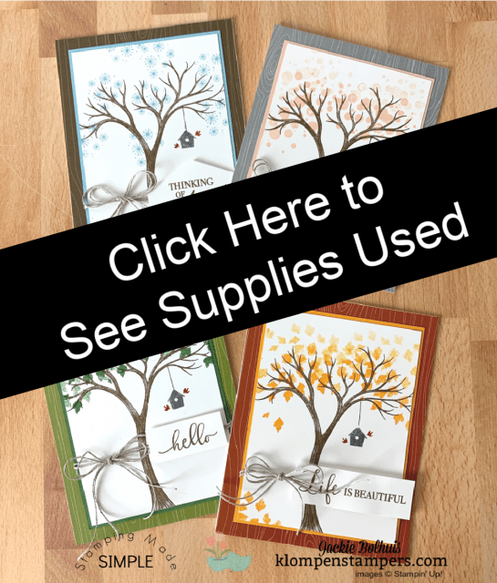Click here to see the supplies used for easy card making with the life is beautiful stamp set.